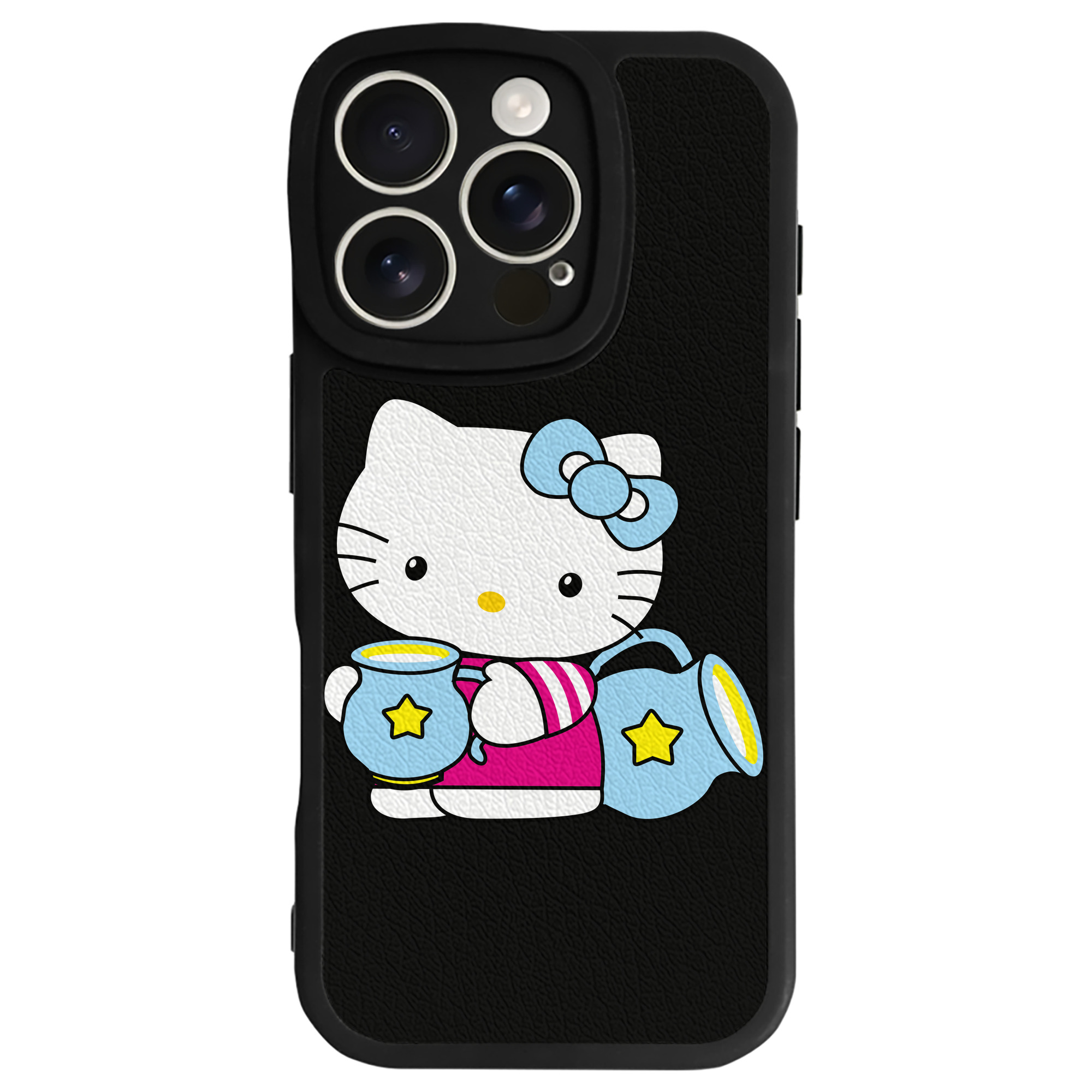 （画像用） Hello Kitty ハローキティ 【iPhone 16シリーズ対応】シリコンスマホケース（レザー調） 材質：シリコン